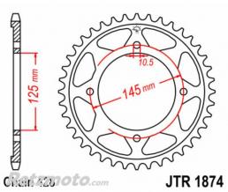 JT SPROCKETS Couronne JT SPROCKETS acier standard 1874 - 428