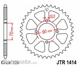 JT SPROCKETS Couronne JT SPROCKETS acier standard 1414 - 520