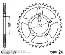 B1 Couronne B1 acier standard - 420