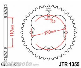 JT SPROCKETS Couronne JT SPROCKETS acier standard 1355 - 428