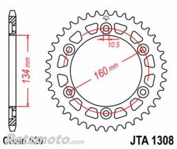 JT SPROCKETS Couronne JT SPROCKETS aluminium Ultra-Light 1308 - 520