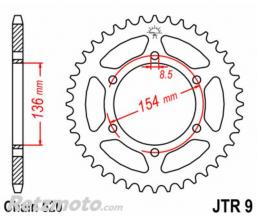 JT SPROCKETS Couronne JT SPROCKETS acier standard 9 - 520