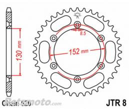 JT SPROCKETS Couronne JT SPROCKETS acier standard 8 - 520