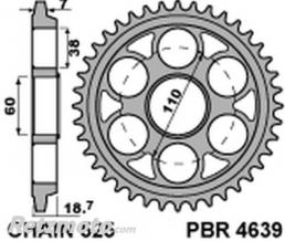 PBR Couronne PBR aluminium Ultra-Light anodis� dur 4639 - 525