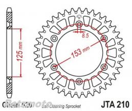 JT SPROCKETS Couronne JT SPROCKETS aluminium ultra-light anti-boue 210 - 520