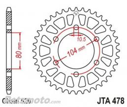 JT SPROCKETS Couronne JT SPROCKETS aluminium ultra-light anti-boue 478 - 520