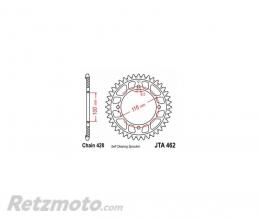 JT SPROCKETS Couronne JT SPROCKETS aluminium noir Ultra-Light anti-boue 462 - 428