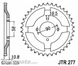 JT SPROCKETS Couronne JT SPROCKETS acier standard 277 - 520