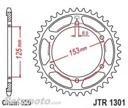 JT SPROCKETS Couronne JT SPROCKETS acier standard 1301 - 520