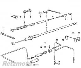 Cable starter gauche BMW R100(oem 32731240817)