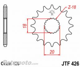 JT SPROCKETS Pignon 15 dents JT SPROCKETS acier standard 426