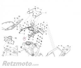 MOTO GUZZI Couvercle reservoir centrale Moto guzzi V100 Mandello-2B009858