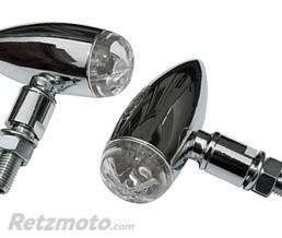 HIGHSIDER Clignotants LED HIGHSIDER pro - Micro-Bullet - chrom�/translucide - homologu� E - la paire