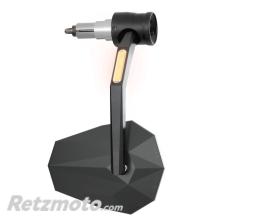 HIGHSIDER R�troviseur d'embout de guidon HIGHSIDER pro Stealth-Rim X7 avec clignotant LED - noir