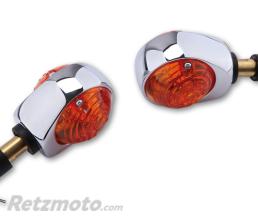 HIGHSIDER Clignotant de guidon HIGHSIDER smart Ochsenauge homologu� - verre orange - la paire