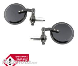 HIGHSIDER R�troviseur d'embout de guidon HIGHSIDER smart rond - noir