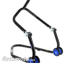 BIHR B�quille Avant Sous T� BIHR Home Track Noir Mat Roues Bleu