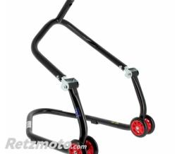 BIHR B�quille Avant Sous T� BIHR Home Track Noir Mat Roues Rouge