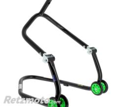BIHR B�quille Avant Sous T� BIHR Home Track Noir Mat Roues Vert