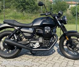 Support pour silencieux Mistral Moto guzzi V7 850 euro 5 Court noir