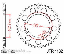 JT SPROCKETS Couronne JT SPROCKETS acier standard 1132 - 420