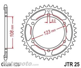 JT SPROCKETS Couronne JT SPROCKETS acier standard 25 - 428