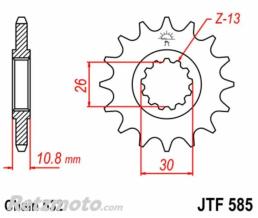 JT SPROCKETS Pignon JT SPROCKETS acier standard 585 - 532