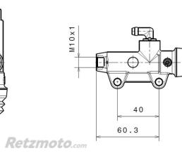 Ma�tre cylindre frein Brembo PS13 Entraxe 40mm-910A90391