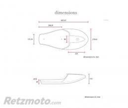 Selle caf� racer marron 