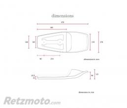 Selle flat track noire 