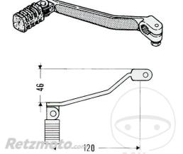 BUZZETTI S�lecteur de Vitesse Noir Buzzetti compatible Yamaha XT 500 / 550 / 600