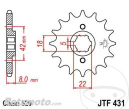 JT SPROCKETS Pignon 13 dents - Suzuki RM250 pas 520
