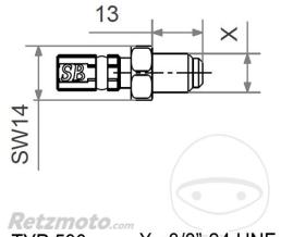 JMP- TYP530 3 / 8-24 UNF ARGENT