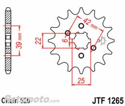 JT SPROCKETS Pignon 15 Dents pas 520 Honda XL250 '76