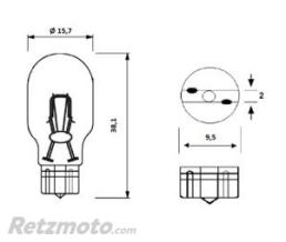 Ampoule 12V 16W W2.1x9.5 JMP 