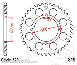 JT SPROCKETS Couronne 39 Dents Pas 520