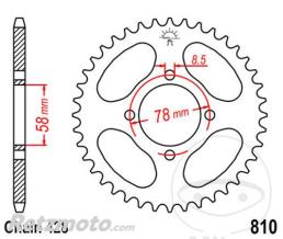 JT SPROCKETS Couronne 41 Dents Pas 428
