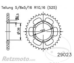 ESJOT Couronne 41 Dents Pas 525
