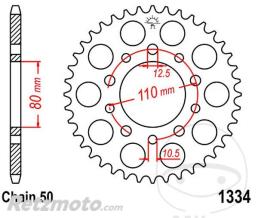 JT SPROCKETS Couronne 41 Dents Pas 530