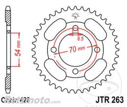 JT SPROCKETS Couronne 42 Dents Pas 428