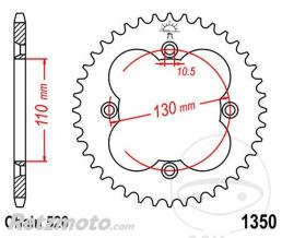 JT SPROCKETS Couronne 42 Dents Pas 520