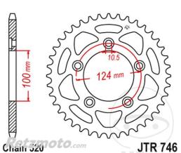 JT SPROCKETS Couronne 43 Dents Pas 520