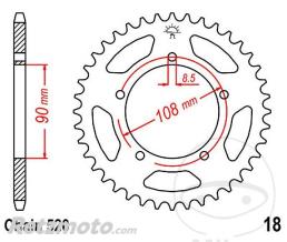 JT SPROCKETS Couronne 43 Dents Pas 520