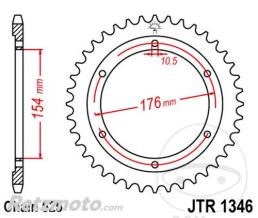 JT SPROCKETS Couronne 43 Dents Pas 525