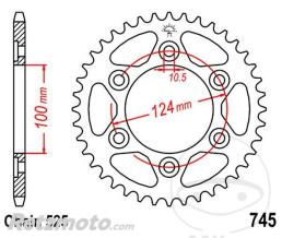 JT SPROCKETS Couronne 43 Dents Pas 525