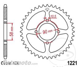 JT SPROCKETS Couronne 45 Dents Pas 428