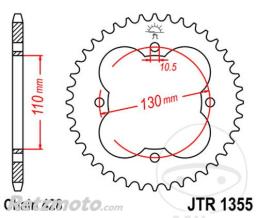 JT SPROCKETS Couronne 48 Dents Pas 428