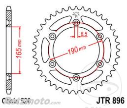JT SPROCKETS Couronne 48 Dents Pas 520