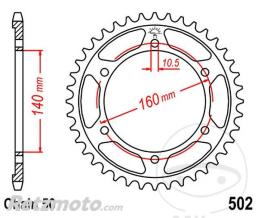 JT SPROCKETS Couronne 50 Dents Pas 530