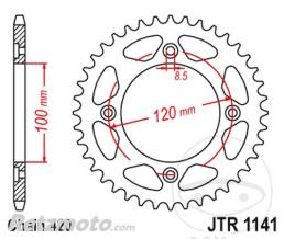 JT SPROCKETS Couronne 51 Dents Pas 420